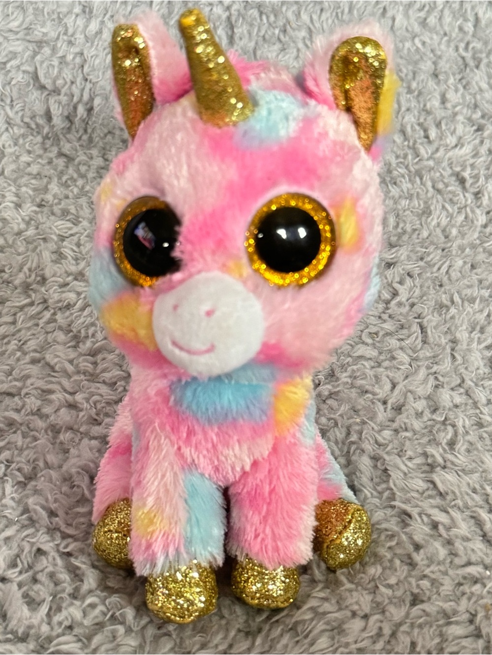 Ty Beanie Boos Fantasia the Unicorn Plush Pink Stuffed Animal Soft Toy